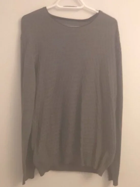 Consenso Gray Textured Crewneck Sweater Men’s XXL Lightweight Knit - Picture 2 of 8